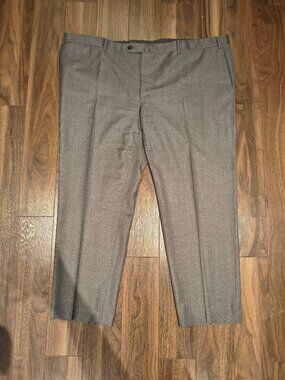 Canali Wool Stretch Dress Pants gray 64R 48x29 Made Italy